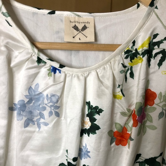 Beautiful silk dress with linen lining. Sz L. - Picture 4 of 4